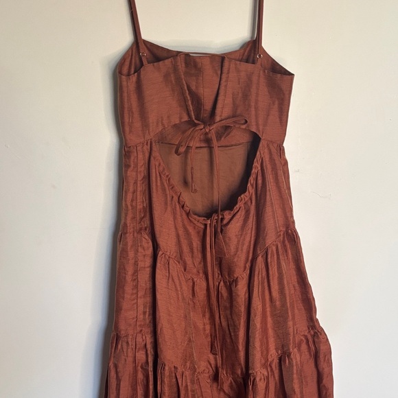 Chic Strapless Rust Dress - Picture 5 of 12